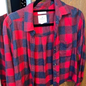 American Eagle flannel - cropped